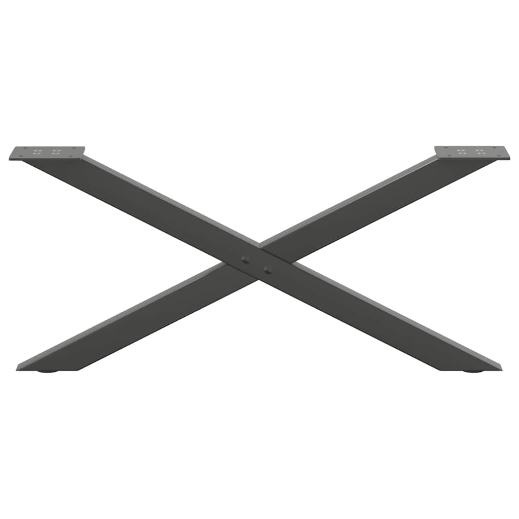 sofabordsben X-formet 2 stk. antracit 70x(30-31) cm stål
