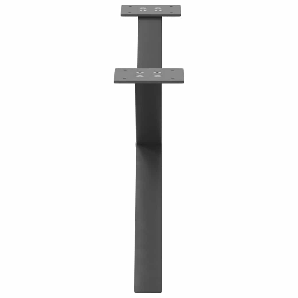 sofabordsben X-formet 2 stk. antracit 70x(30-31) cm stål