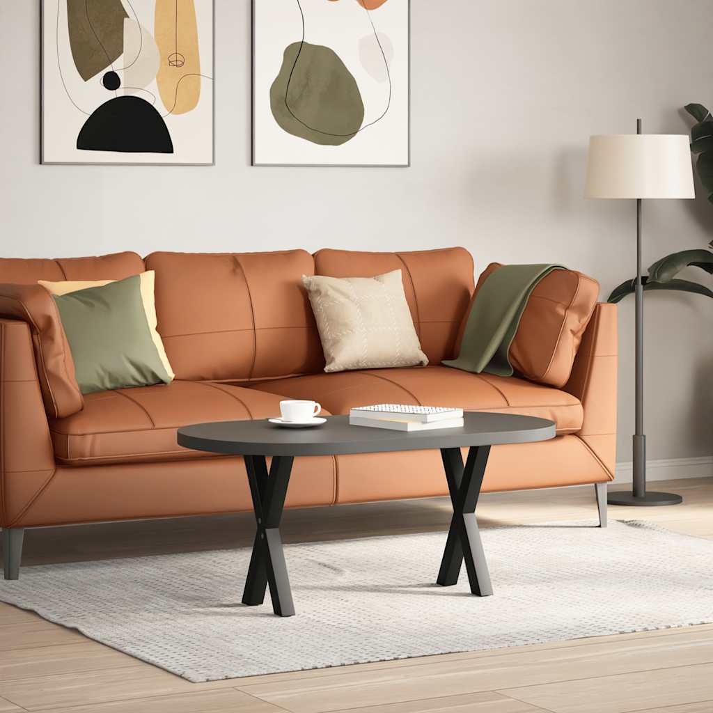 sofabordsben X-formet 2 stk. sort 28 x (42-43) cm stål