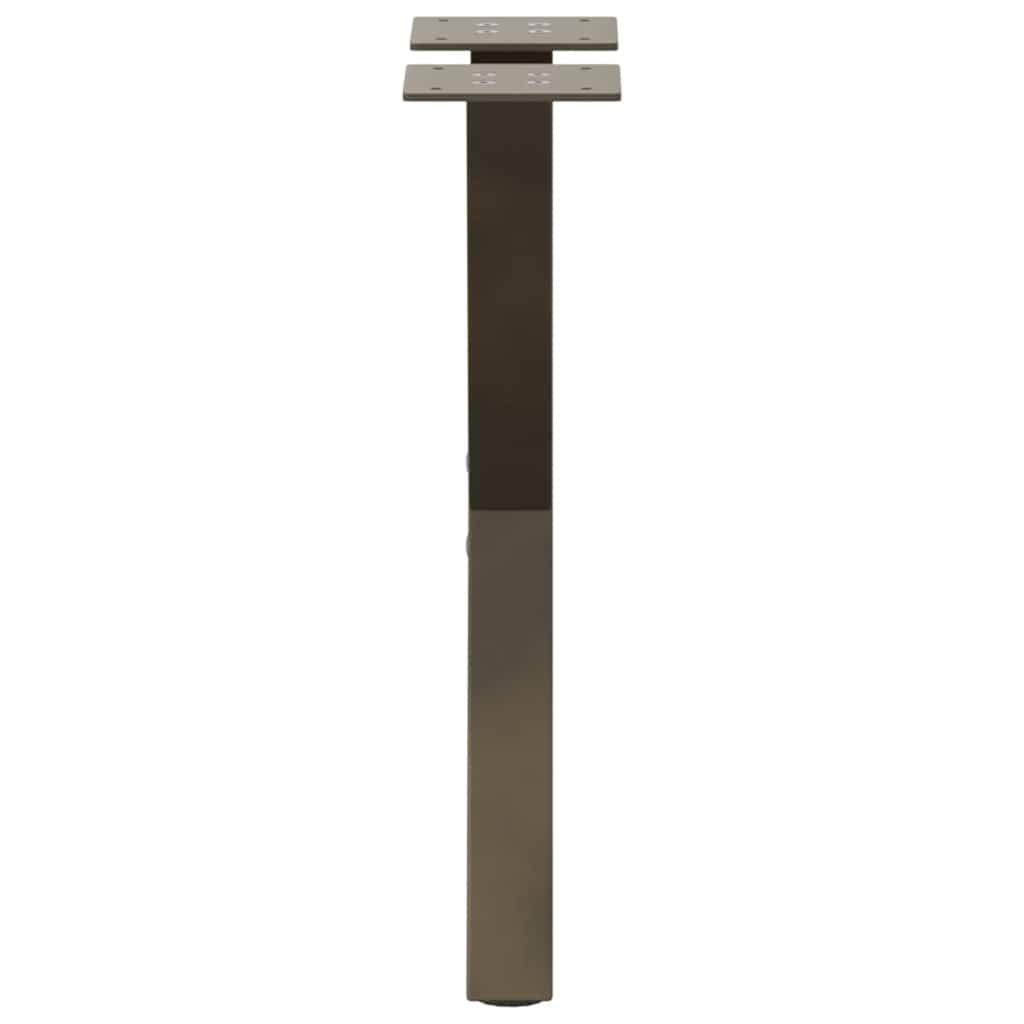sofabordsben X-formet 2 stk. naturstål 28 x (42-43) cm stål