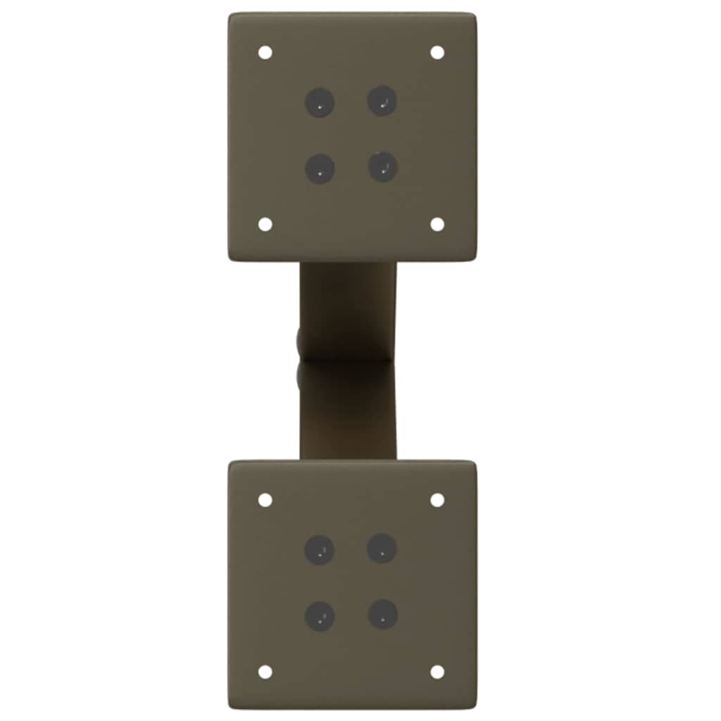 sofabordsben X-formet 2 stk. naturstål 28 x (42-43) cm stål