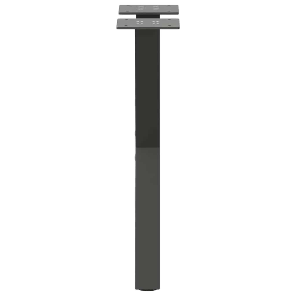 sofabordsben X-formet 2 stk. antracit 38 x (42-43) cm stål