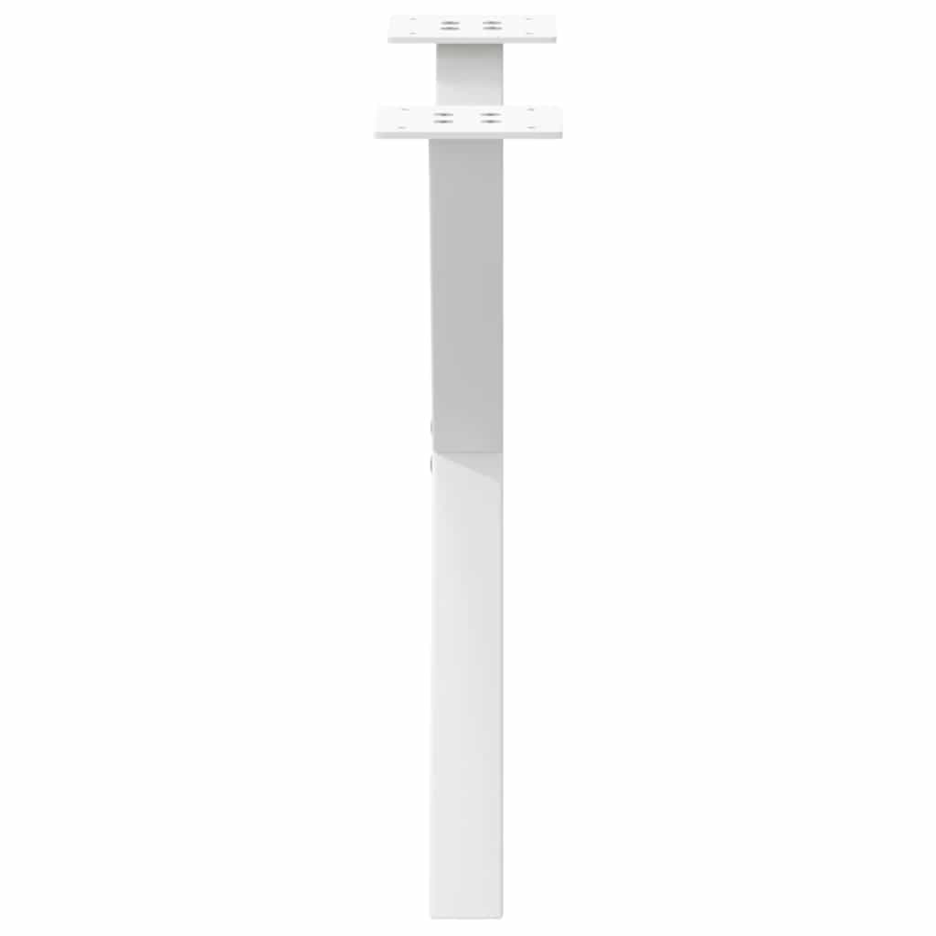 sofabordsben X-formet 2 stk. hvid 50x(42-43) cm stål