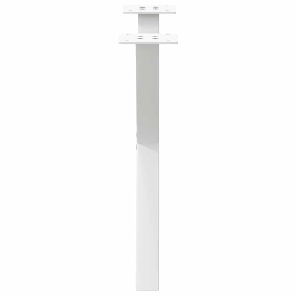 sofabordsben X-formet 2 stk. hvid 60 x (42-43) cm stål