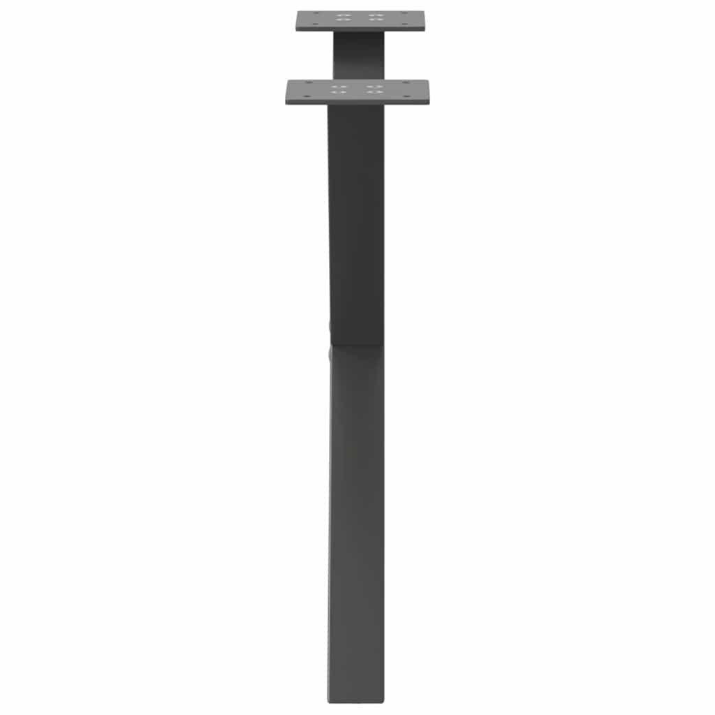 sofabordsben X-formet 2 stk. antracit 60 x (42-43) cm stål
