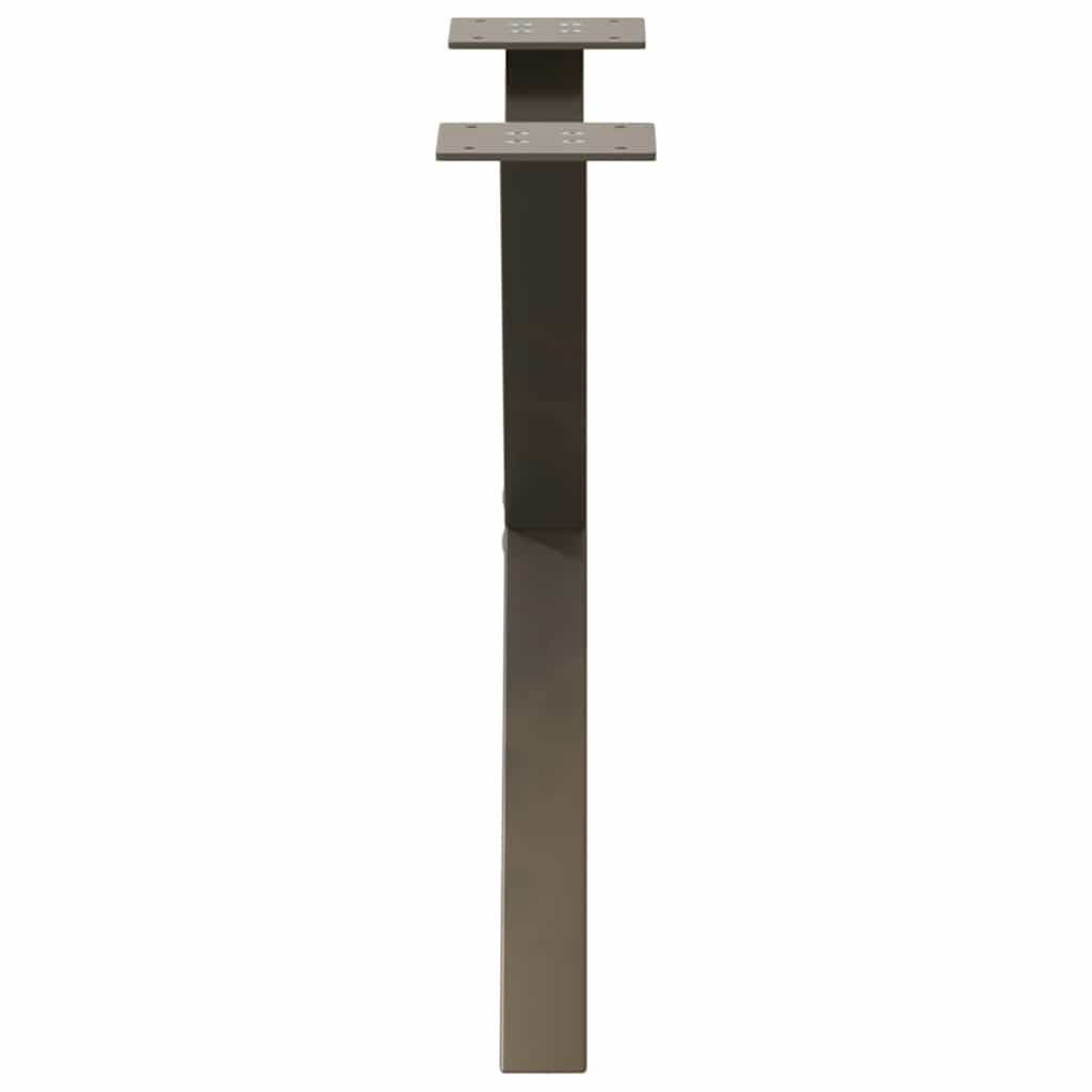 sofabordsben X-formet 2 stk. naturstål 60x(42-43) cm stål