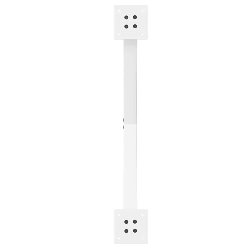 sofabordsben X-formet 2 stk. hvid 70 x (42-43) cm stål