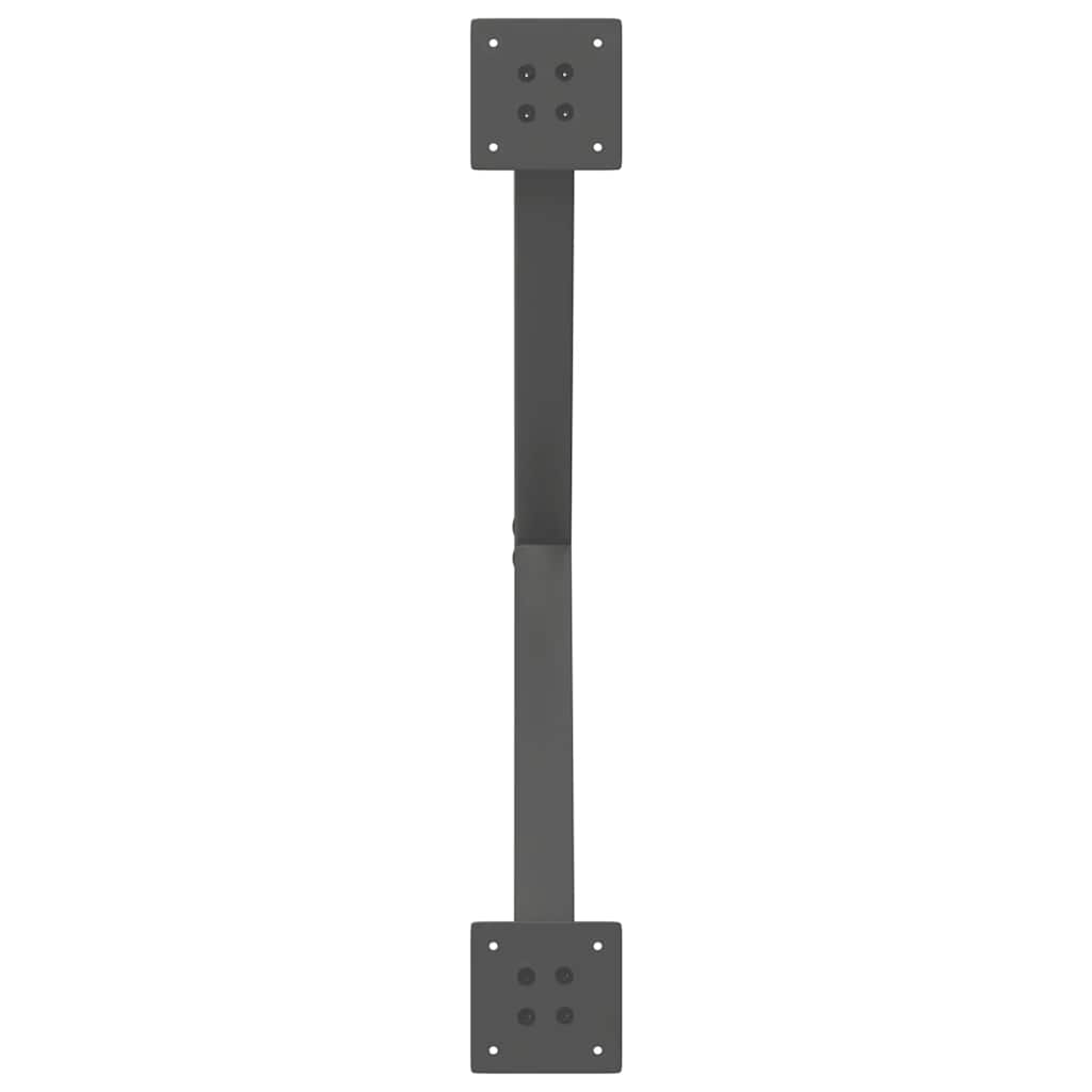 sofabordsben X-formet 2 stk. antracit 70 x (42-43) cm stål