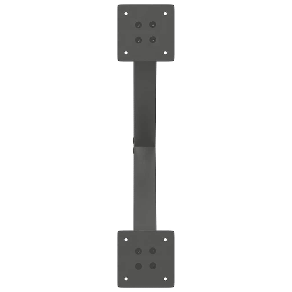 spisebordsben X-formet 2 stk. antracit 50x(72-73) cm stål