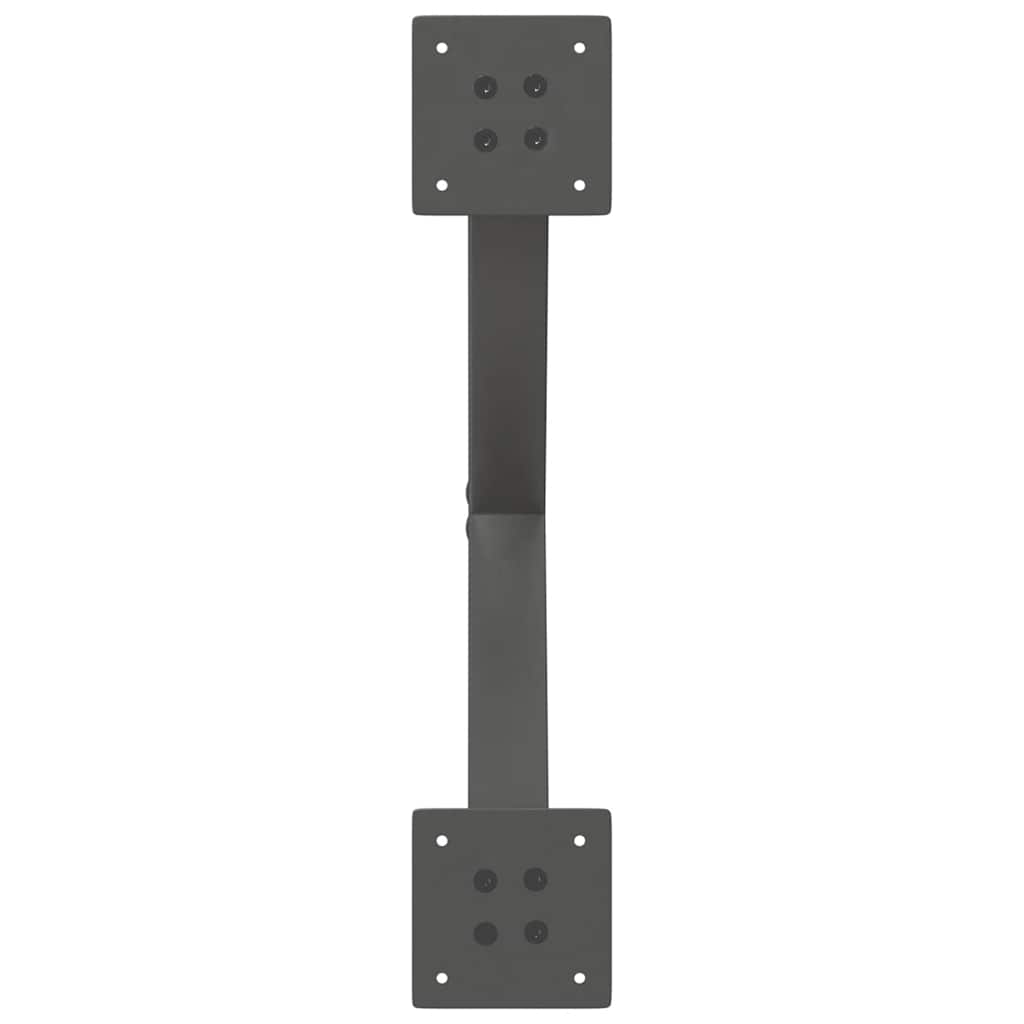 spisebordsben X-formet 2 stk. antracit 57 x (72-73) cm stål