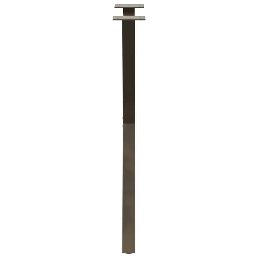 spisebordsben X-formet 2 stk. naturstål 57 x (72-73) cm stål