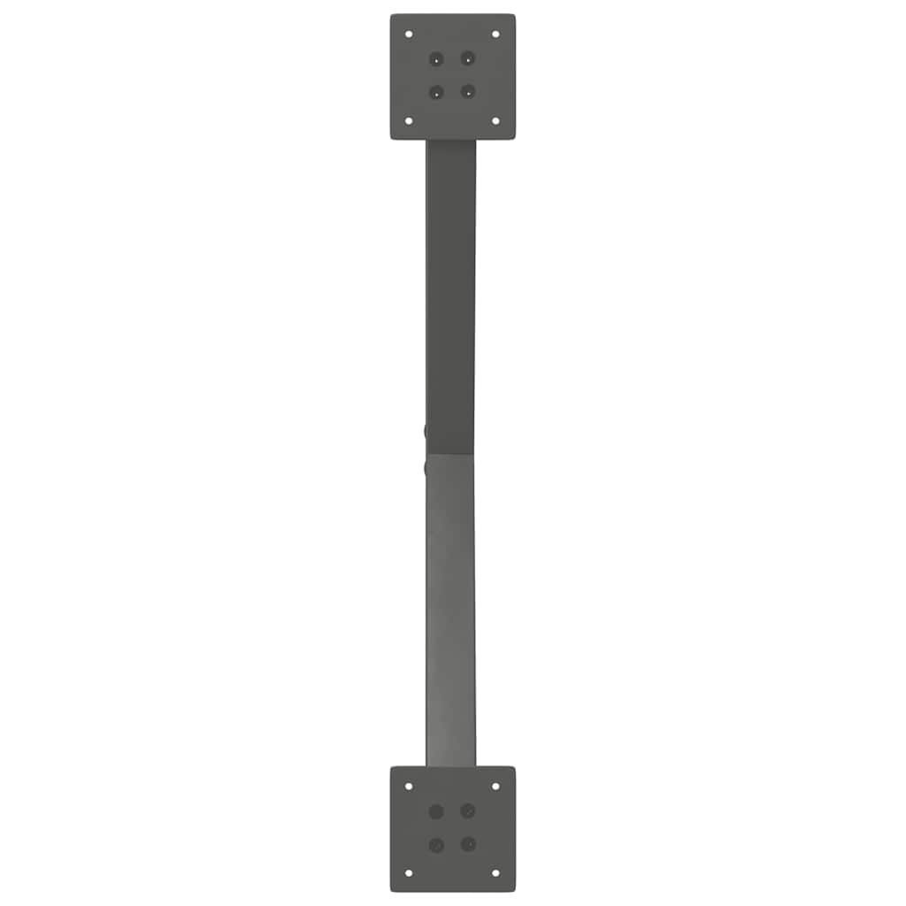 spisebordsben X-formet 2 stk. antracit 70 x (72-73) cm stål