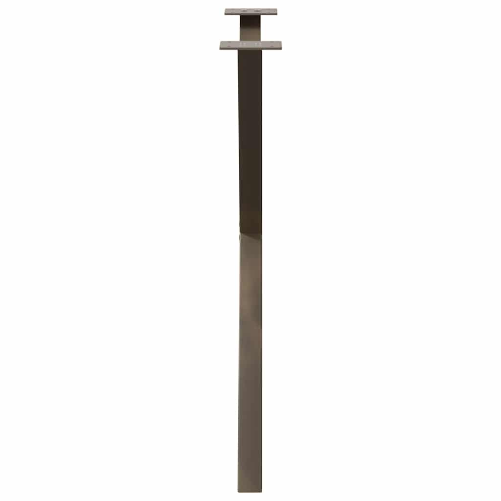 spisebordsben X-formet 2 stk. naturstål 70 x (72-73) cm stål
