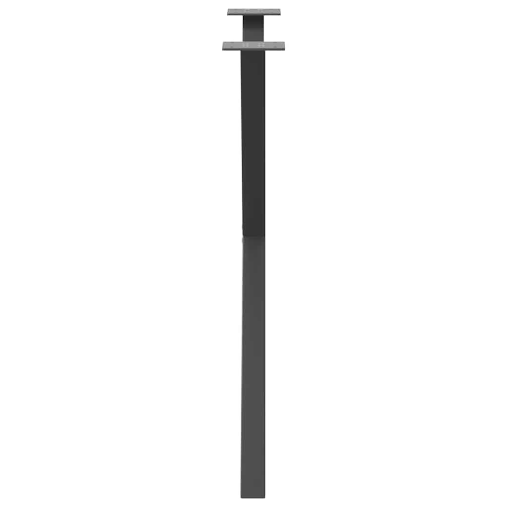 spisebordsben X-formet 2 stk. antracit 80x(72-73) cm stål