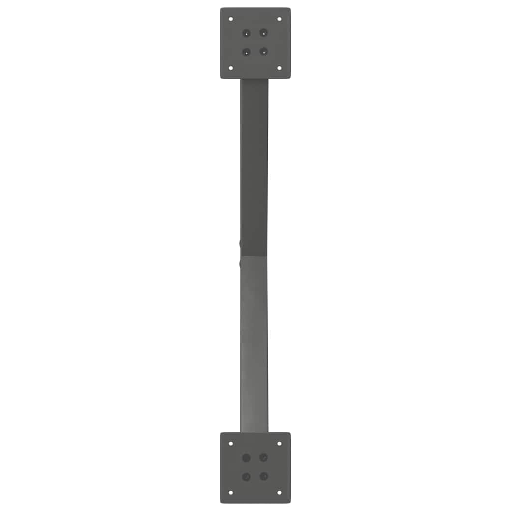 spisebordsben X-formet 2 stk. antracit 80x(72-73) cm stål