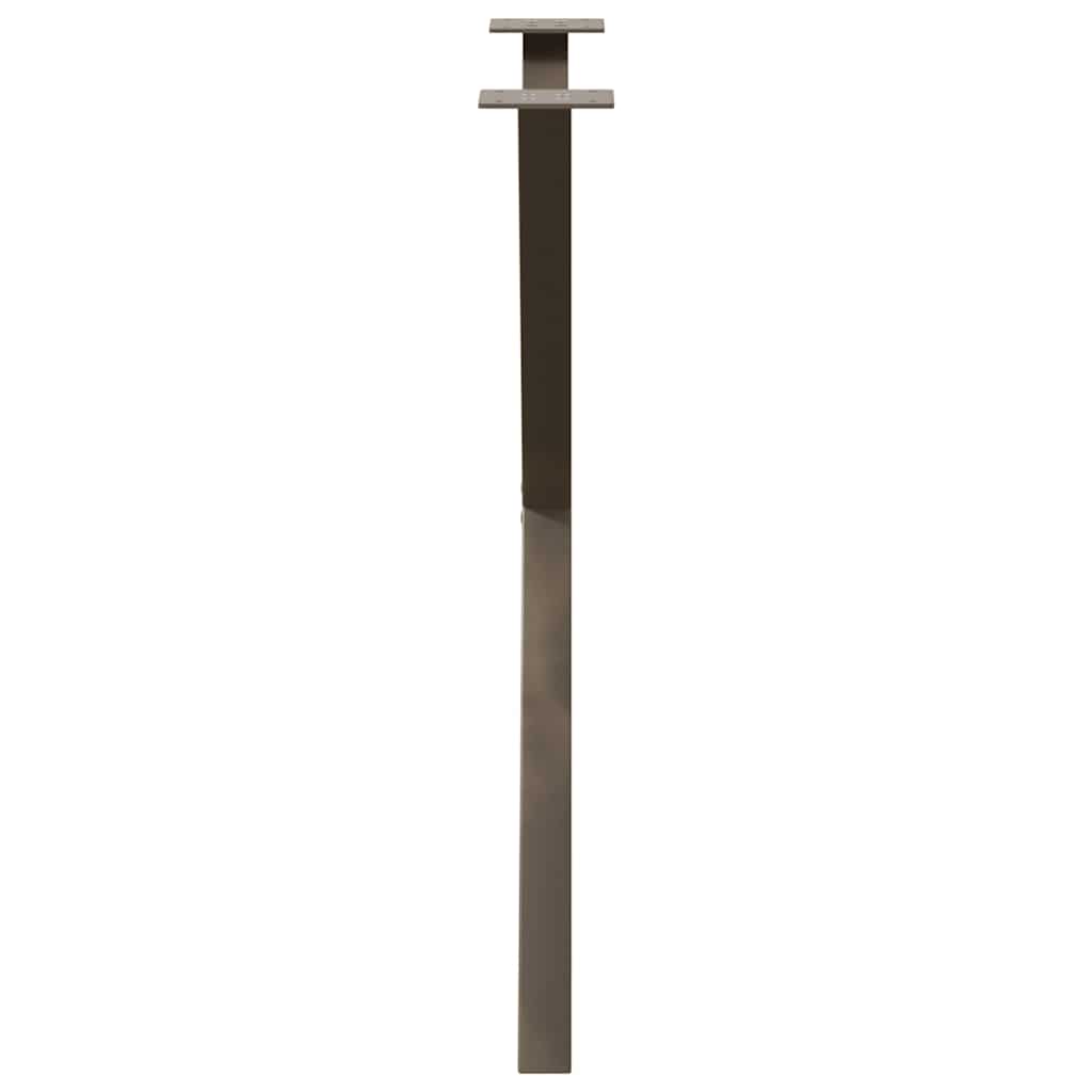 spisebordsben X-formet 2 stk. naturstål 80x(72-73) cm stål