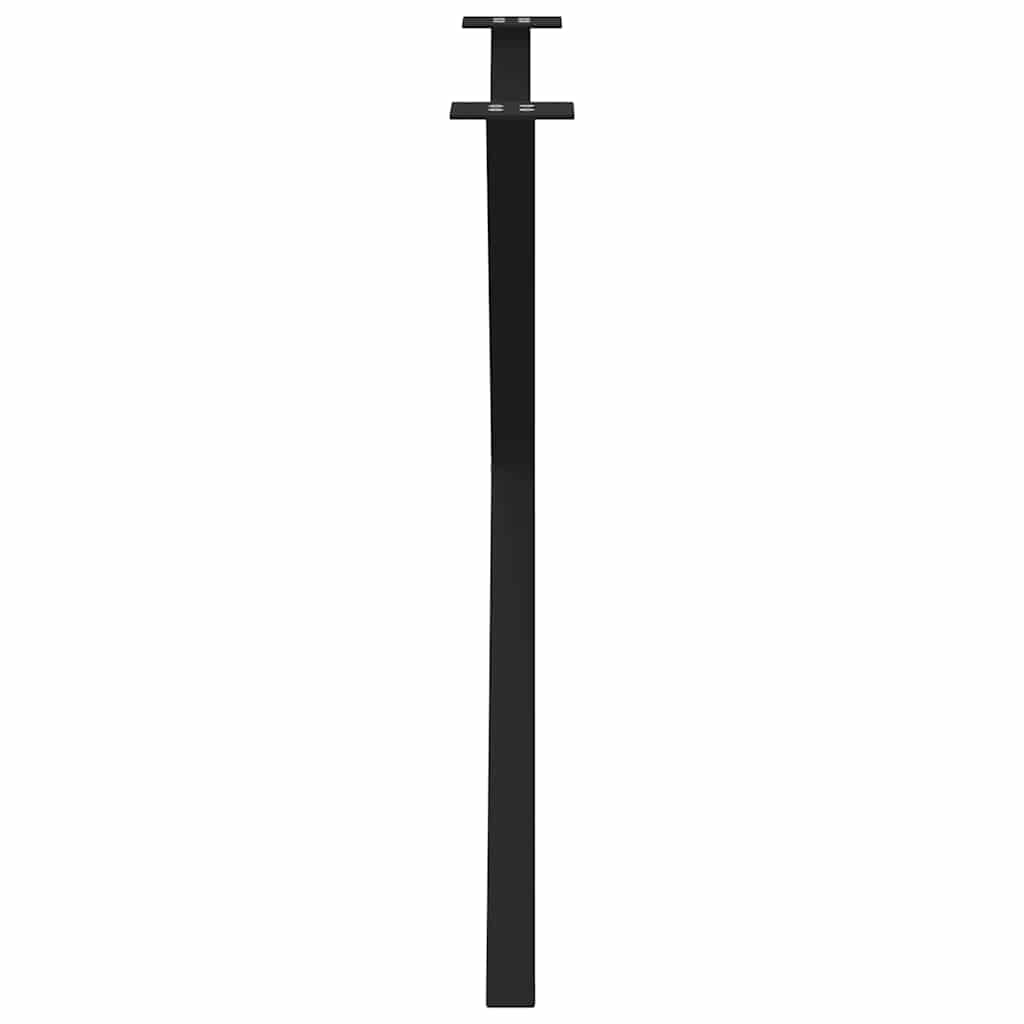 spisebordsben X-formet 2 stk. sort 90 x (72-73) cm stål
