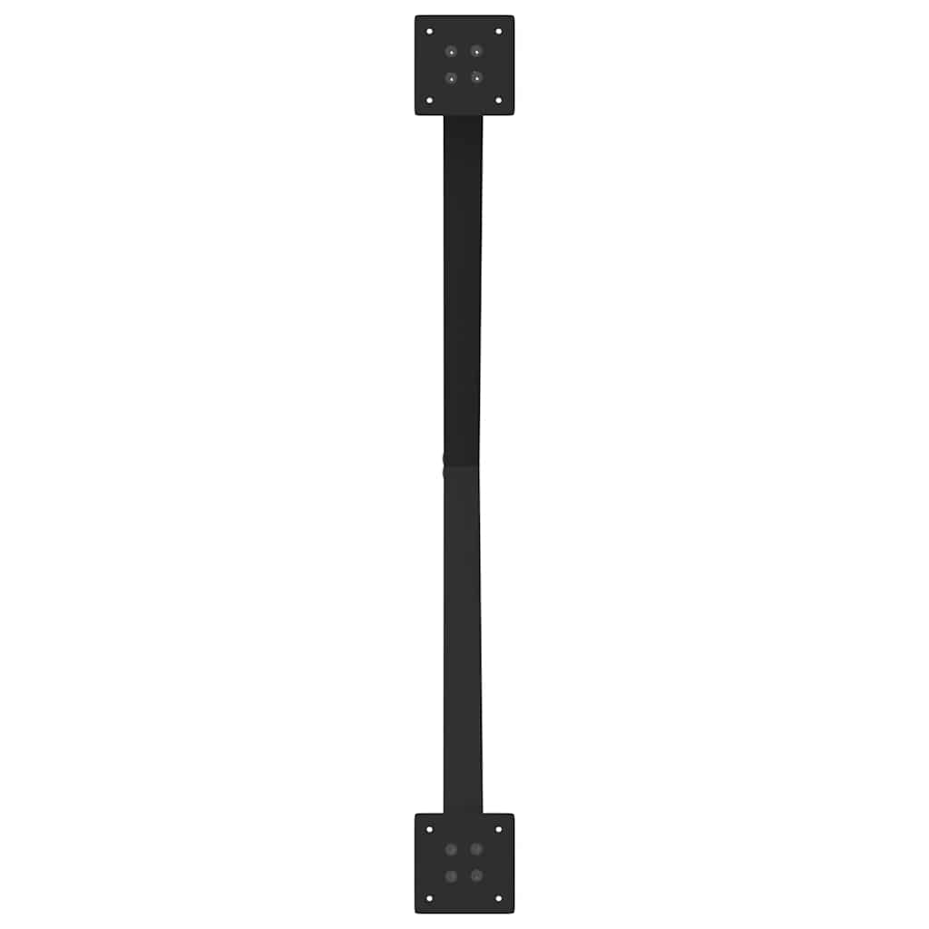 spisebordsben X-formet 2 stk. sort 90 x (72-73) cm stål