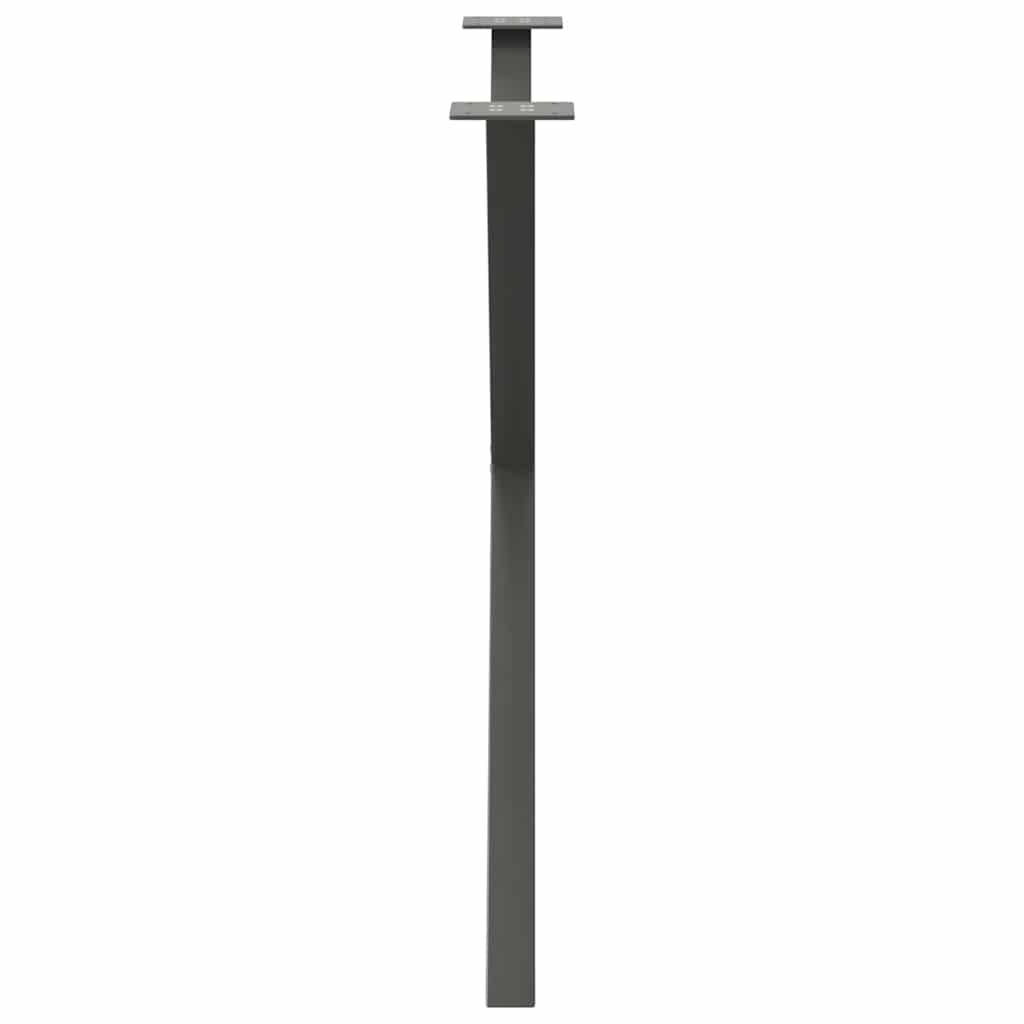 spisebordsben X-formet 2 stk. antracit 90 x (72-73) cm stål