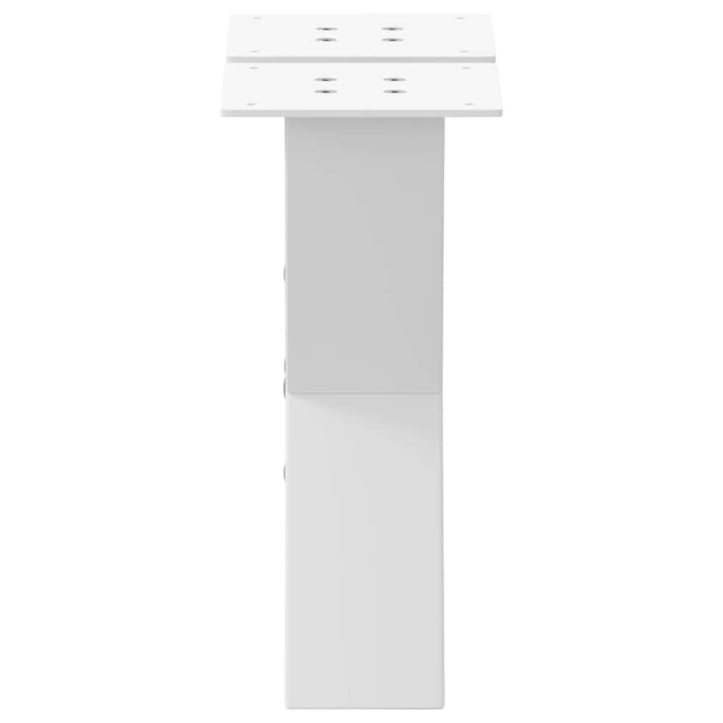 sofabordsben X-formet 2 stk. hvid 30x(30-31) cm stål