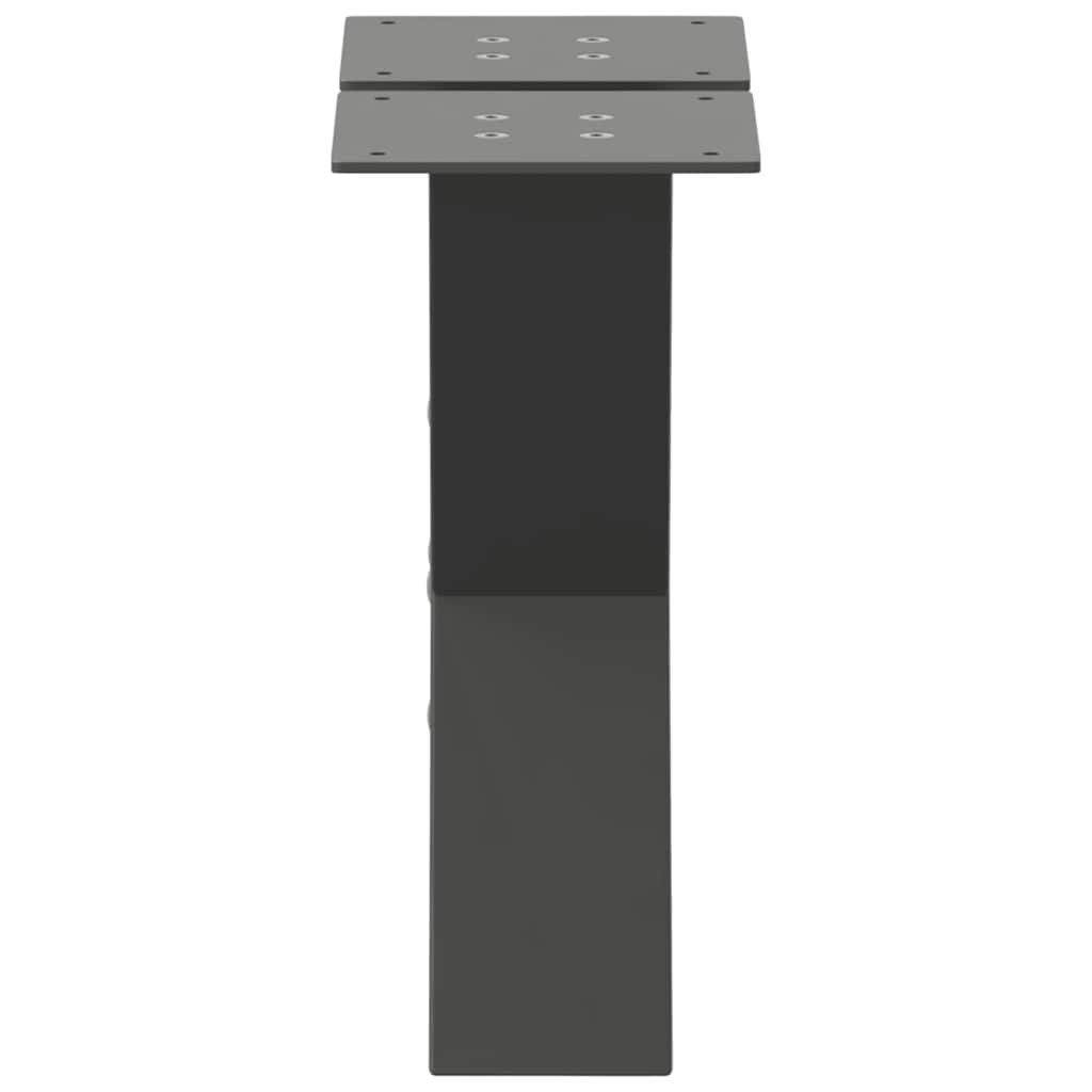 sofabordsben X-formet 2 stk. antracit 30x(30-31) cm stål