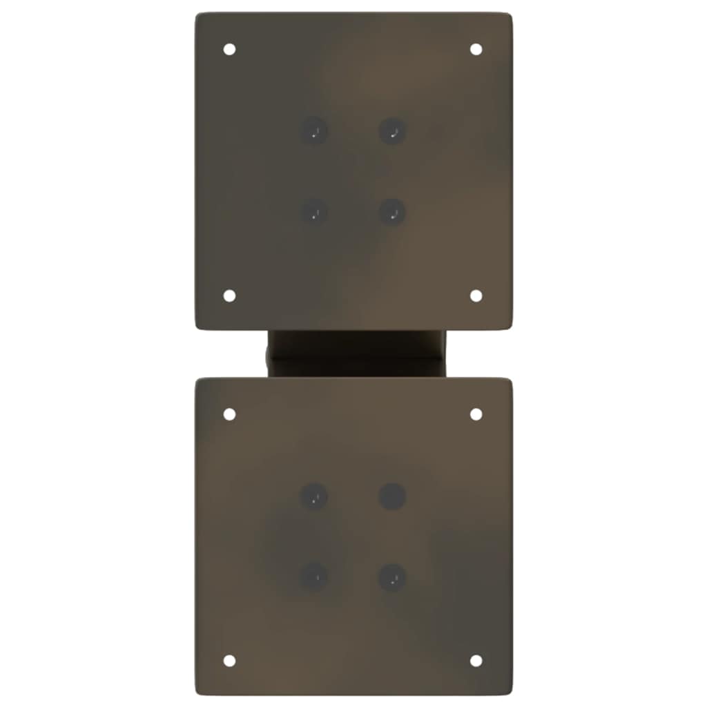 sofabordsben X-formet 2 stk. naturstål 30x(30-31) cm stål