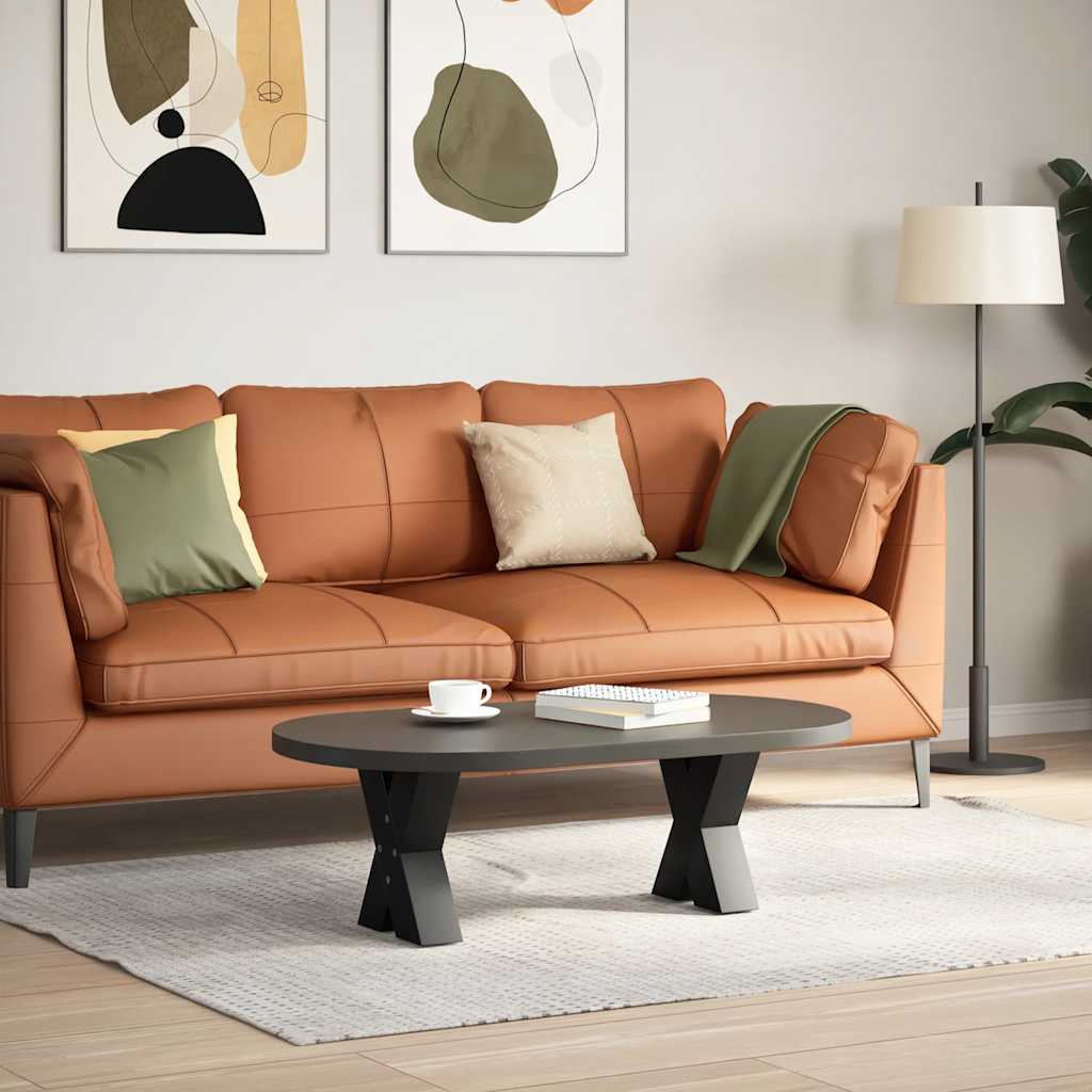 sofabordsben X-formet 2 stk. sort 40x(30-31) cm stål