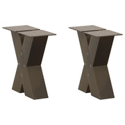 sofabordsben X-formet 2 stk. naturstål 40x(30-31) cm stål