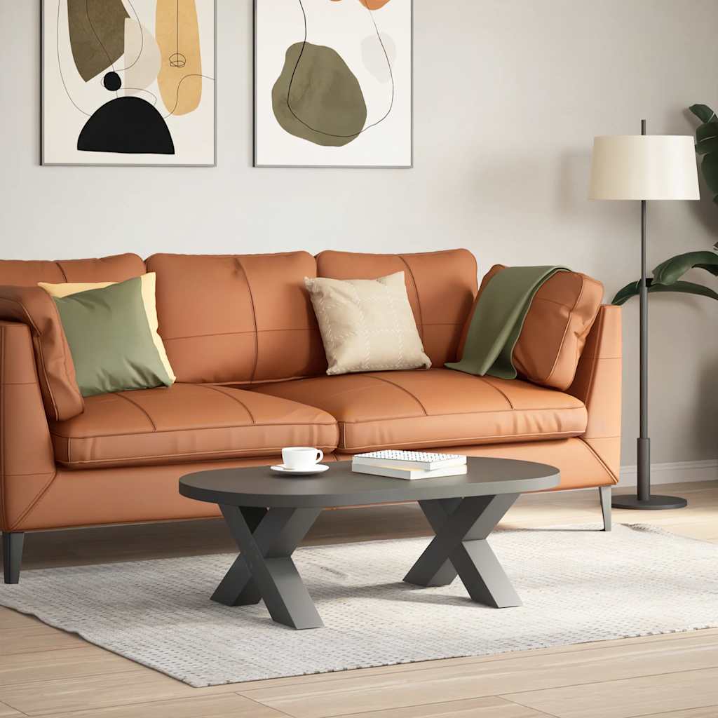sofabordsben X-formet 2 stk. antracit 50x(30-31) cm stål