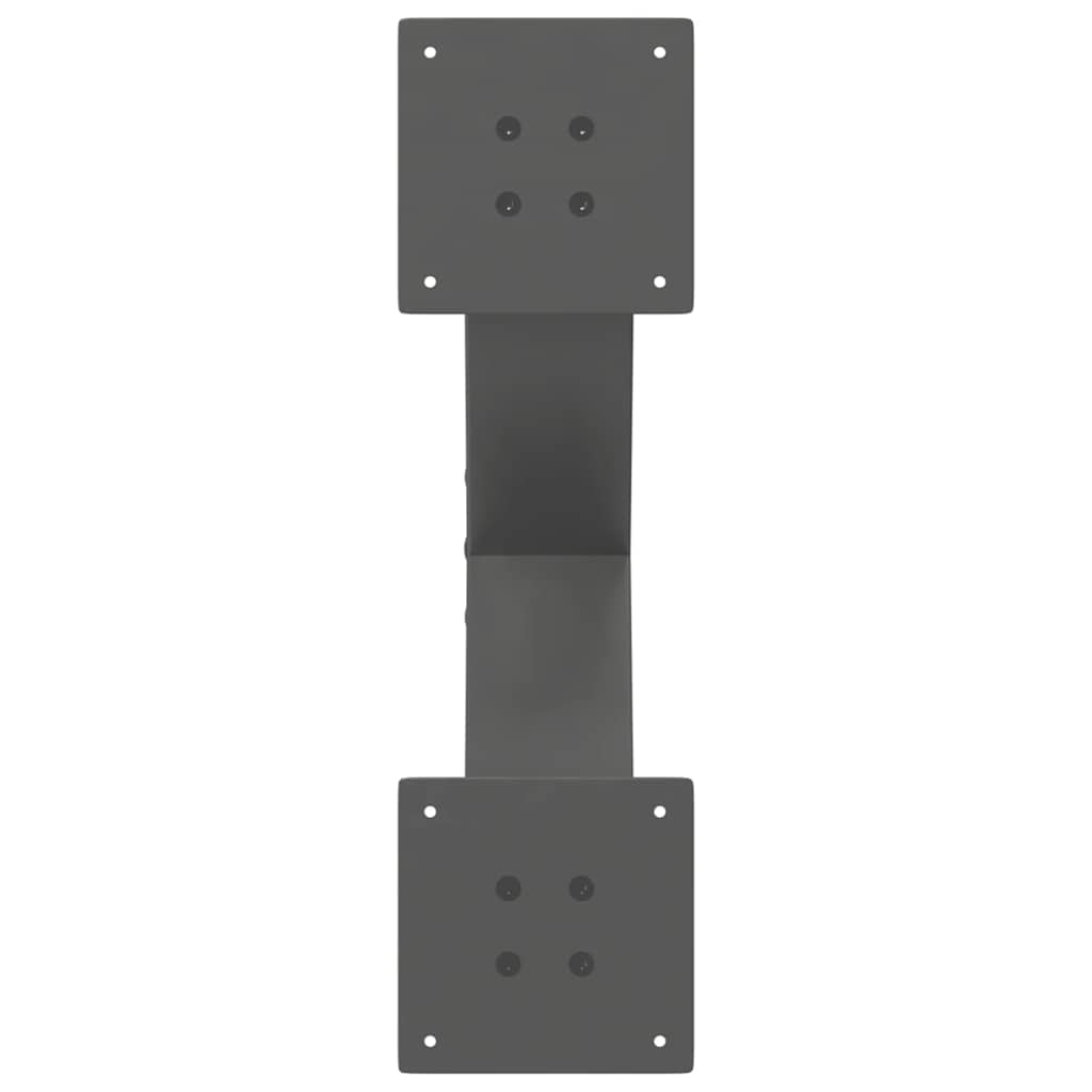 sofabordsben X-formet 2 stk. antracit 50x(30-31) cm stål