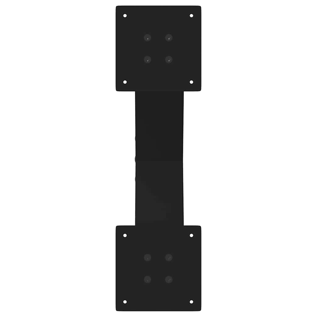 sofabordsben X-formet 2 stk. sort 60 x (30-31) cm stål