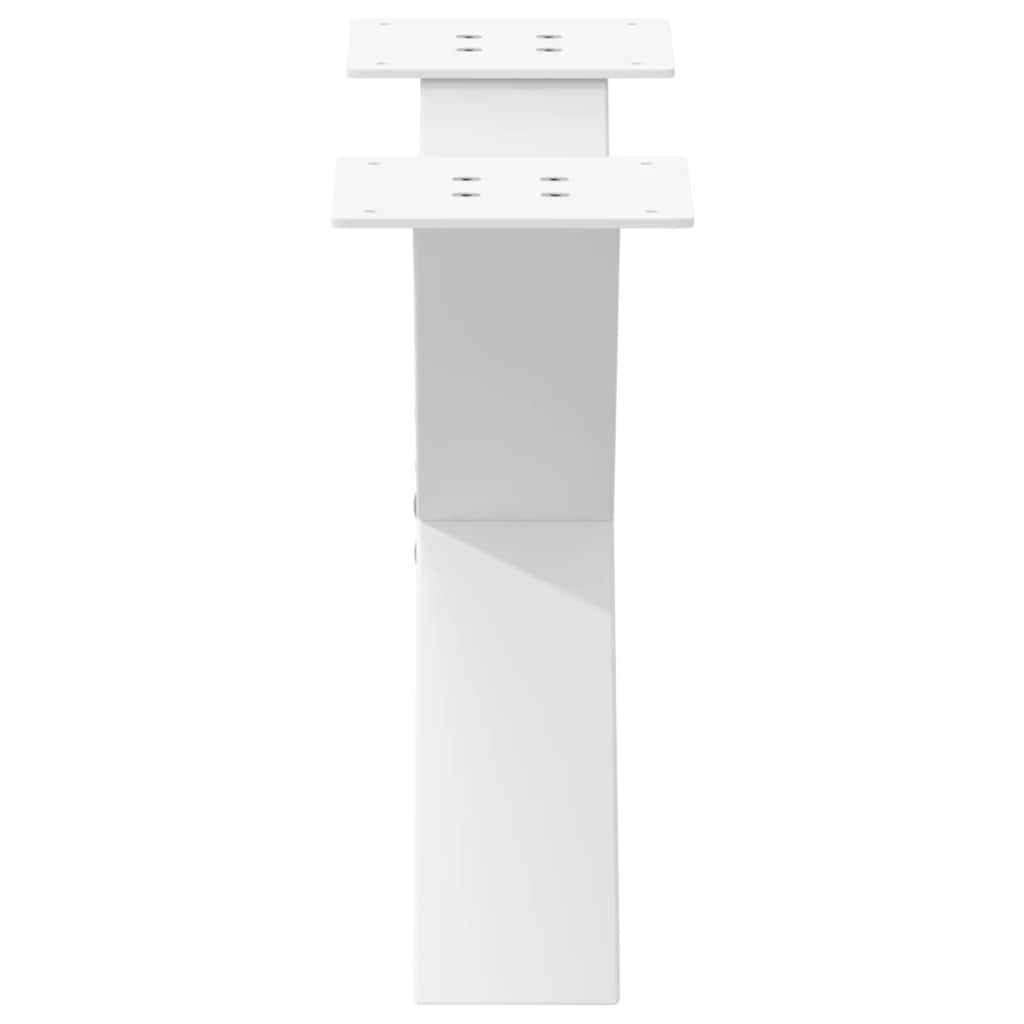 sofabordsben X-formet 2 stk. hvid 60x(30-31) cm stål