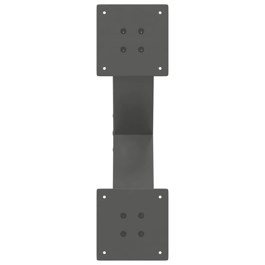sofabordsben X-formet 2 stk. antracit 60x(30-31) cm stål