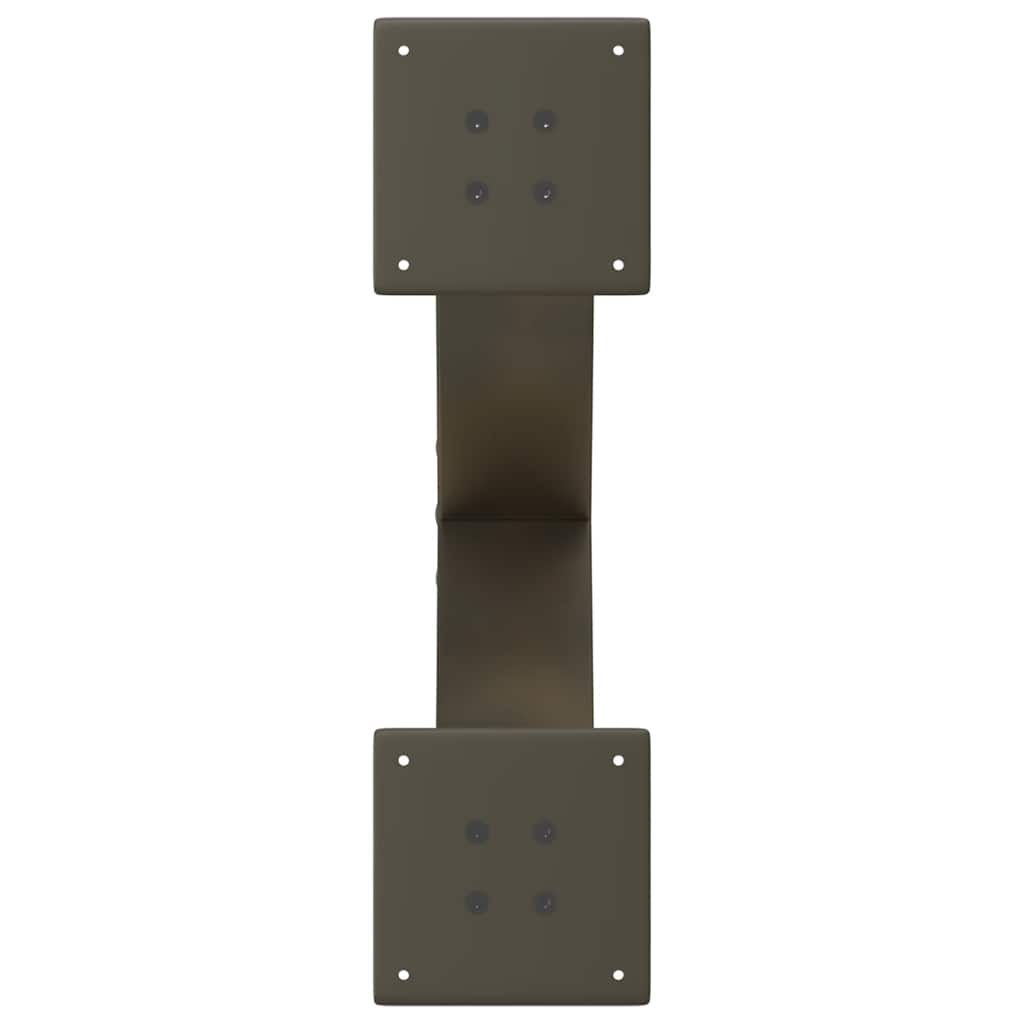 sofabordsben X-formet 2 stk. naturstål 60x(30-31) cm stål