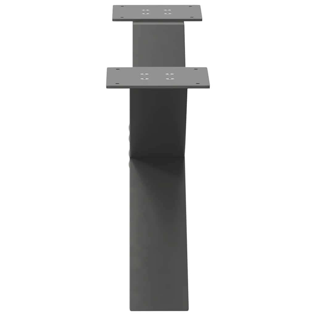 sofabordsben X-formet 2 stk. antracit 70x(30-31) cm stål