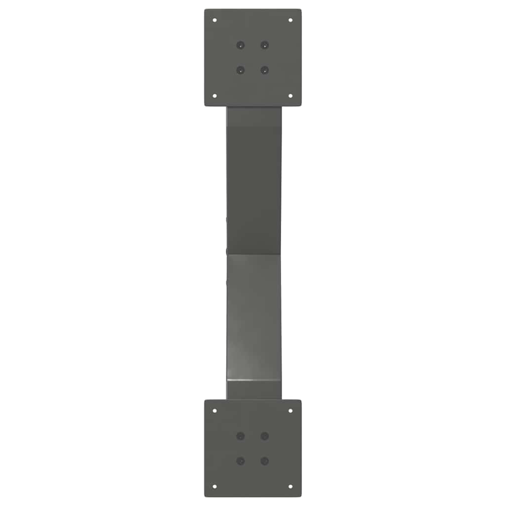 sofabordsben X-formet 2 stk. antracit 70x(30-31) cm stål