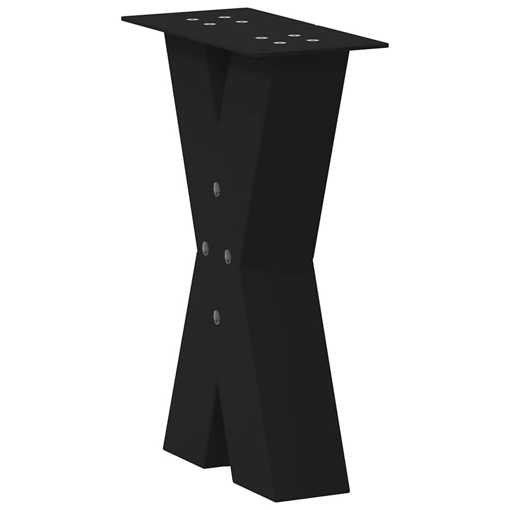 sofabordsben X-formet 2 stk. sort 28 x (42-43) cm stål