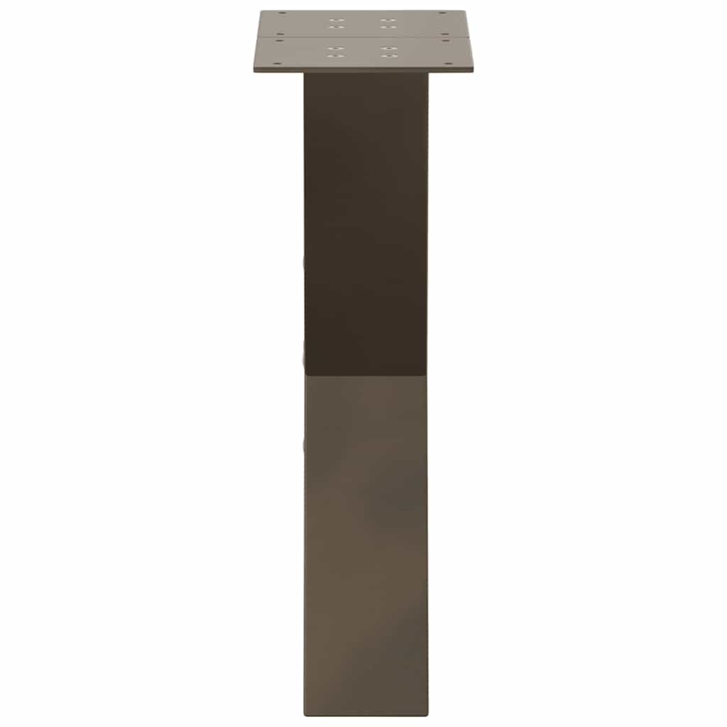 sofabordsben X-formet 2 stk. naturstål 28 x (42-43) cm stål
