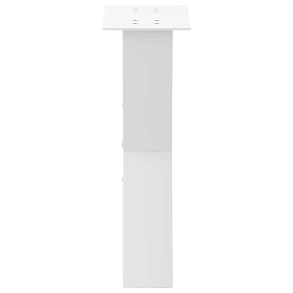 sofabordsben X-formet 2 stk. hvid 38 x (42-43) cm stål