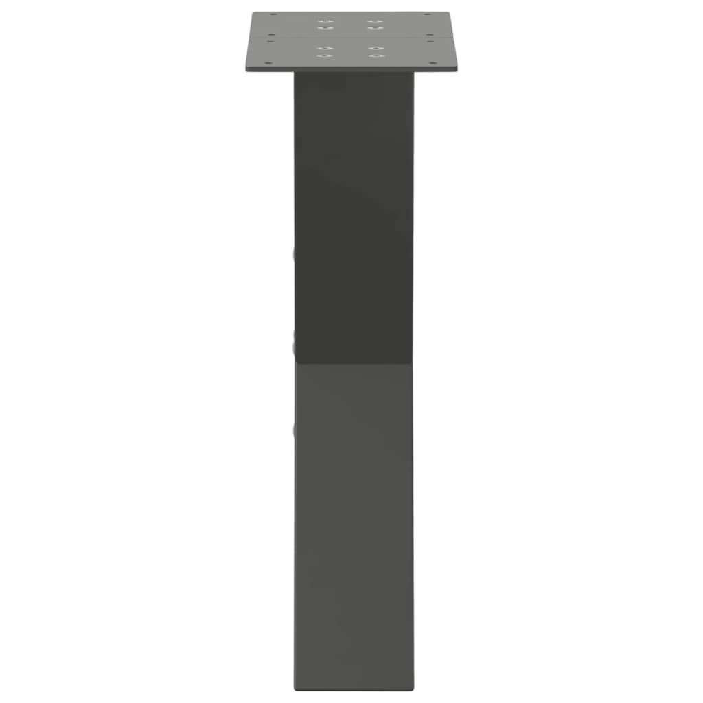 sofabordsben X-formet 2 stk. antracit 38 x (42-43) cm stål