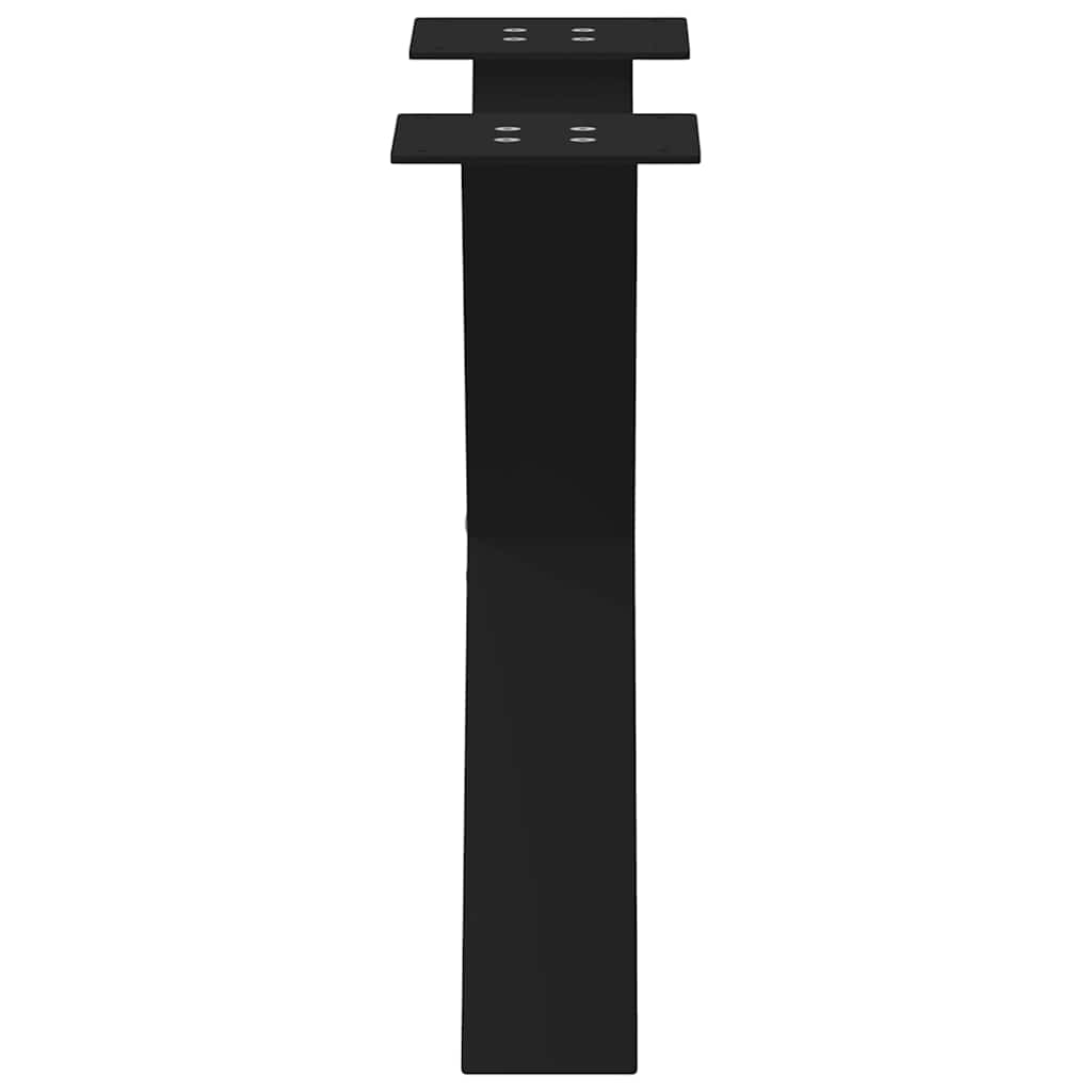 sofabordsben X-formet 2 stk. sort 50x(42-43) cm stål