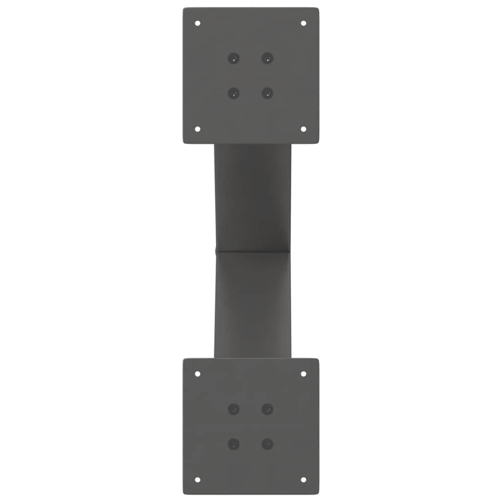 sofabordsben X-formet 2 stk. antracit 50x(42-43) cm stål