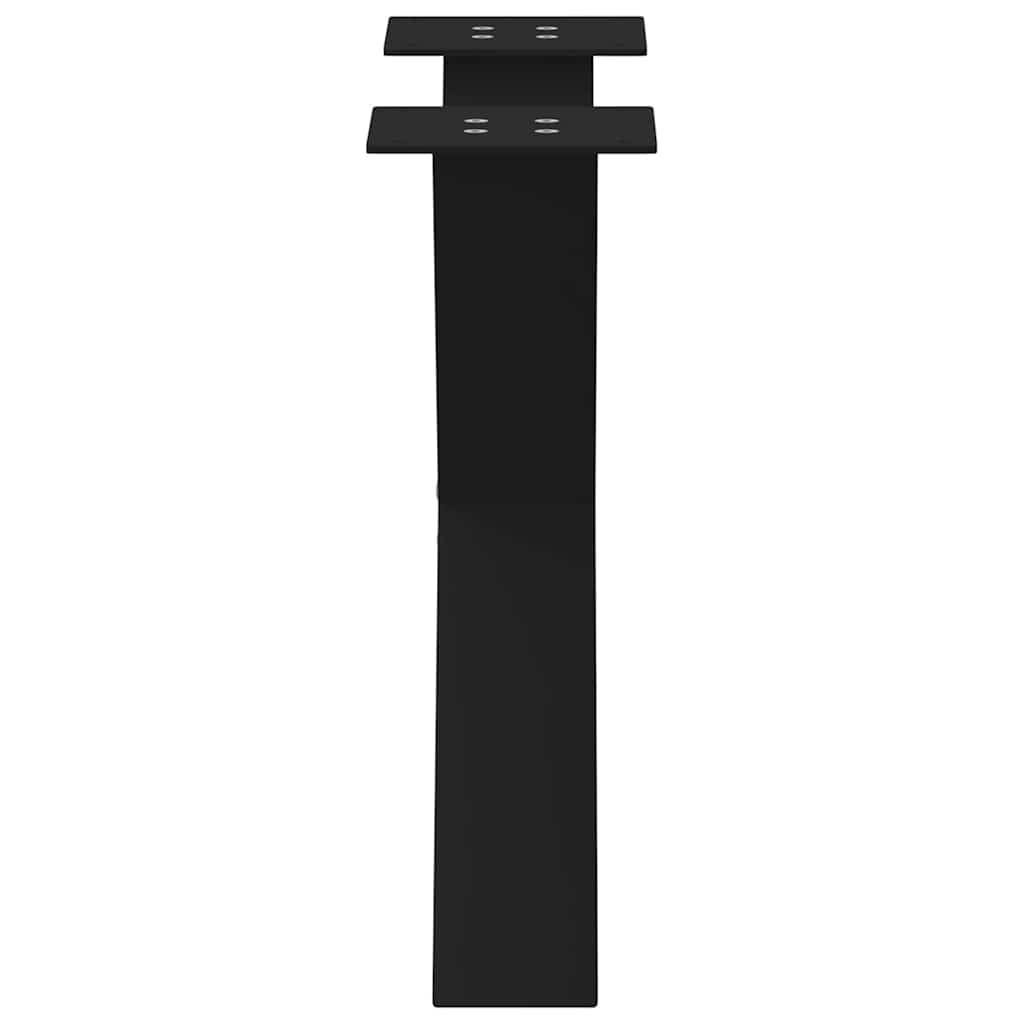 sofabordsben X-formet 2 stk. sort 60 x (42-43) cm stål