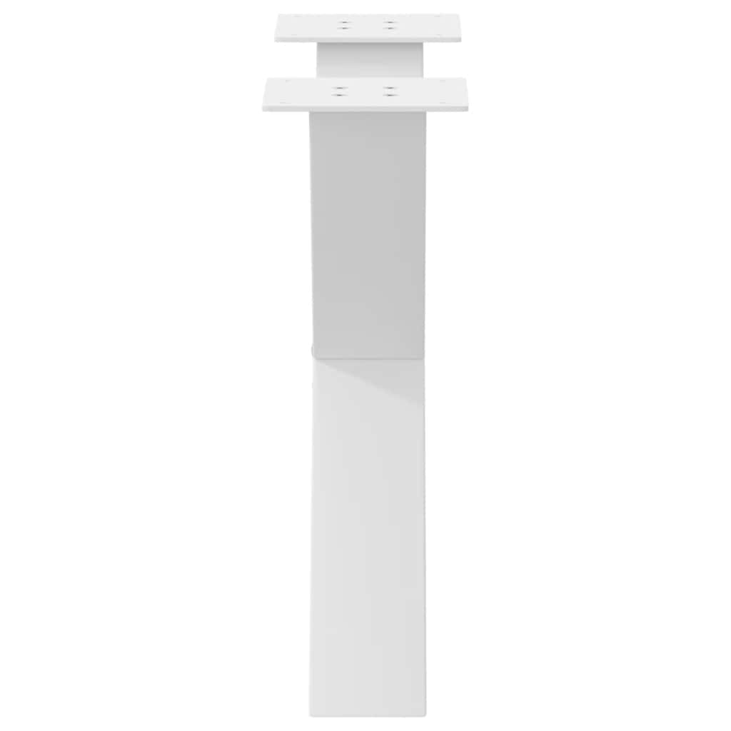 sofabordsben X-formet 2 stk. hvid 60 x (42-43) cm stål