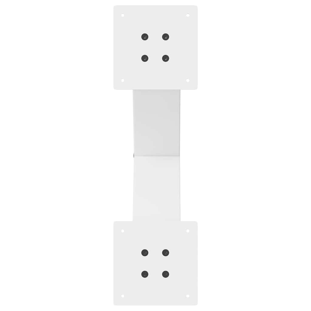 sofabordsben X-formet 2 stk. hvid 60 x (42-43) cm stål