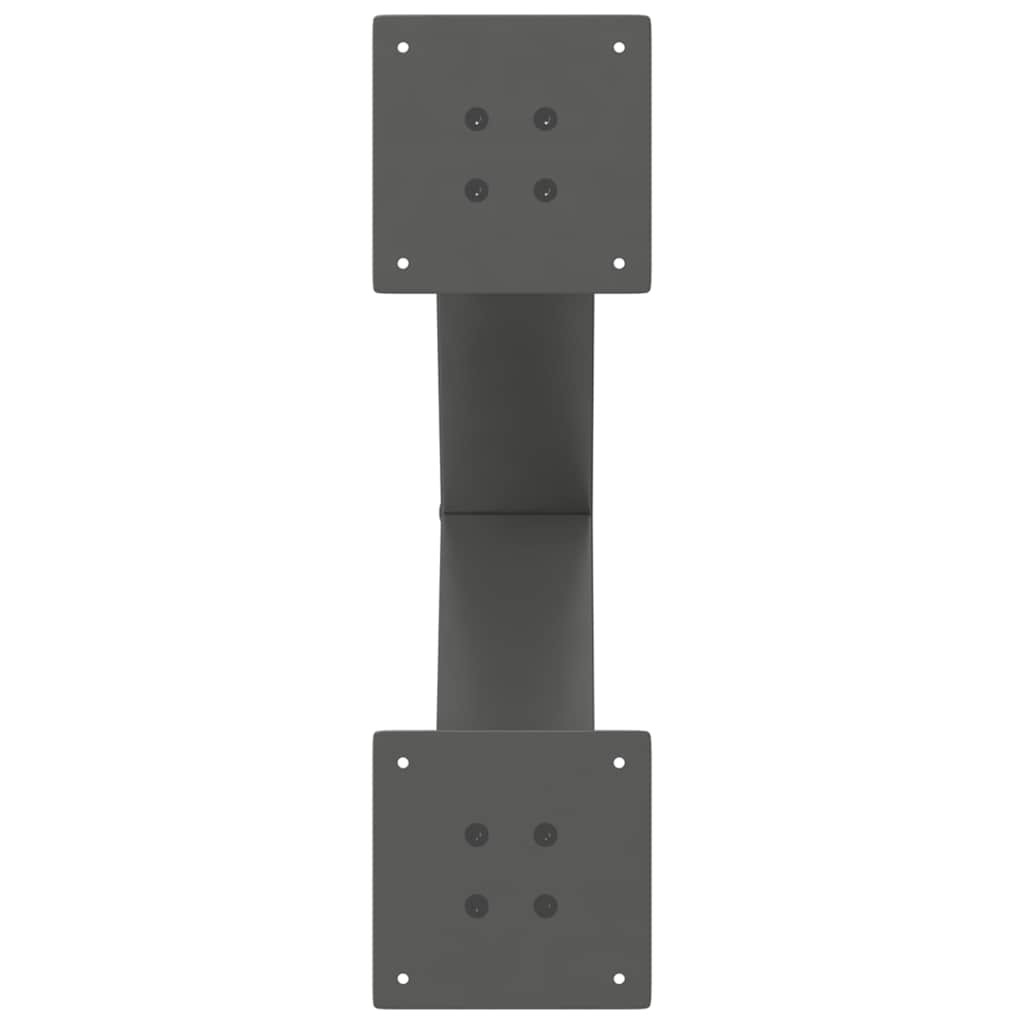 sofabordsben X-formet 2 stk. antracit 60 x (42-43) cm stål