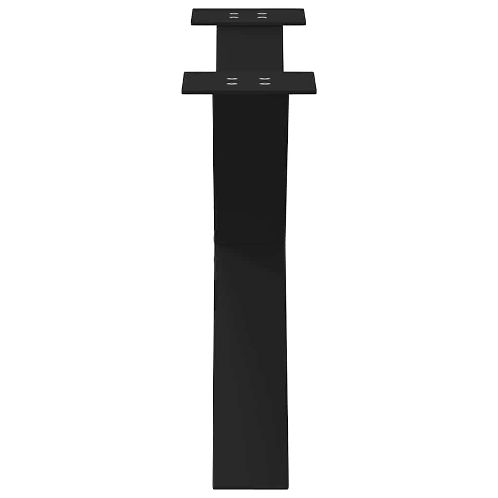 sofabordsben X-formet 2 stk. sort 70 x (42-43) cm stål