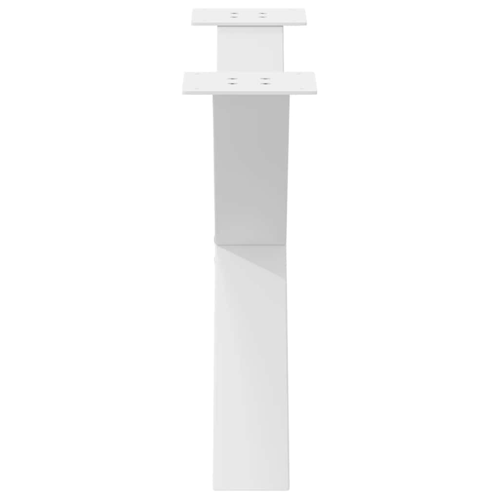 sofabordsben X-formet 2 stk. hvid 70 x (42-43) cm stål