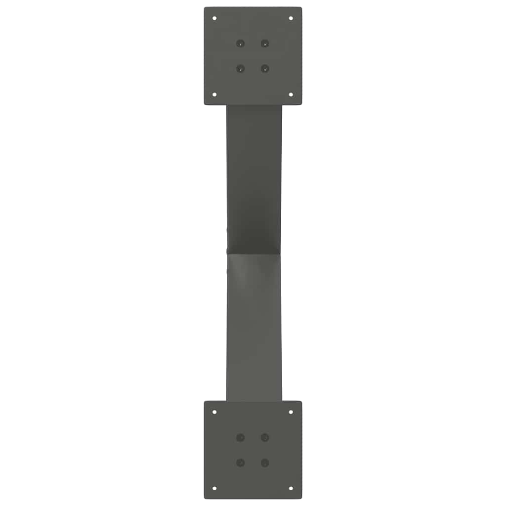 sofabordsben X-formet 2 stk. antracit 70 x (42-43) cm stål