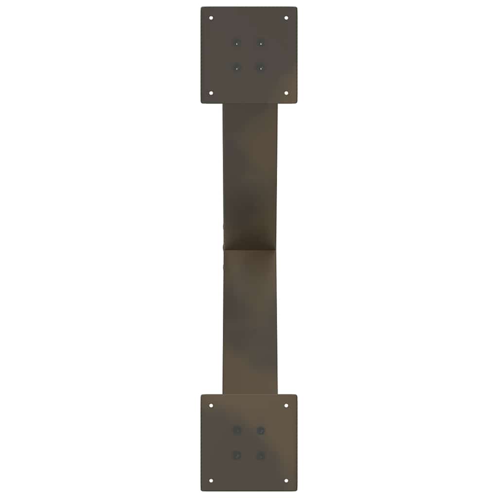 sofabordsben X-formet 2 stk. naturstål 70 x (42-43) cm stål